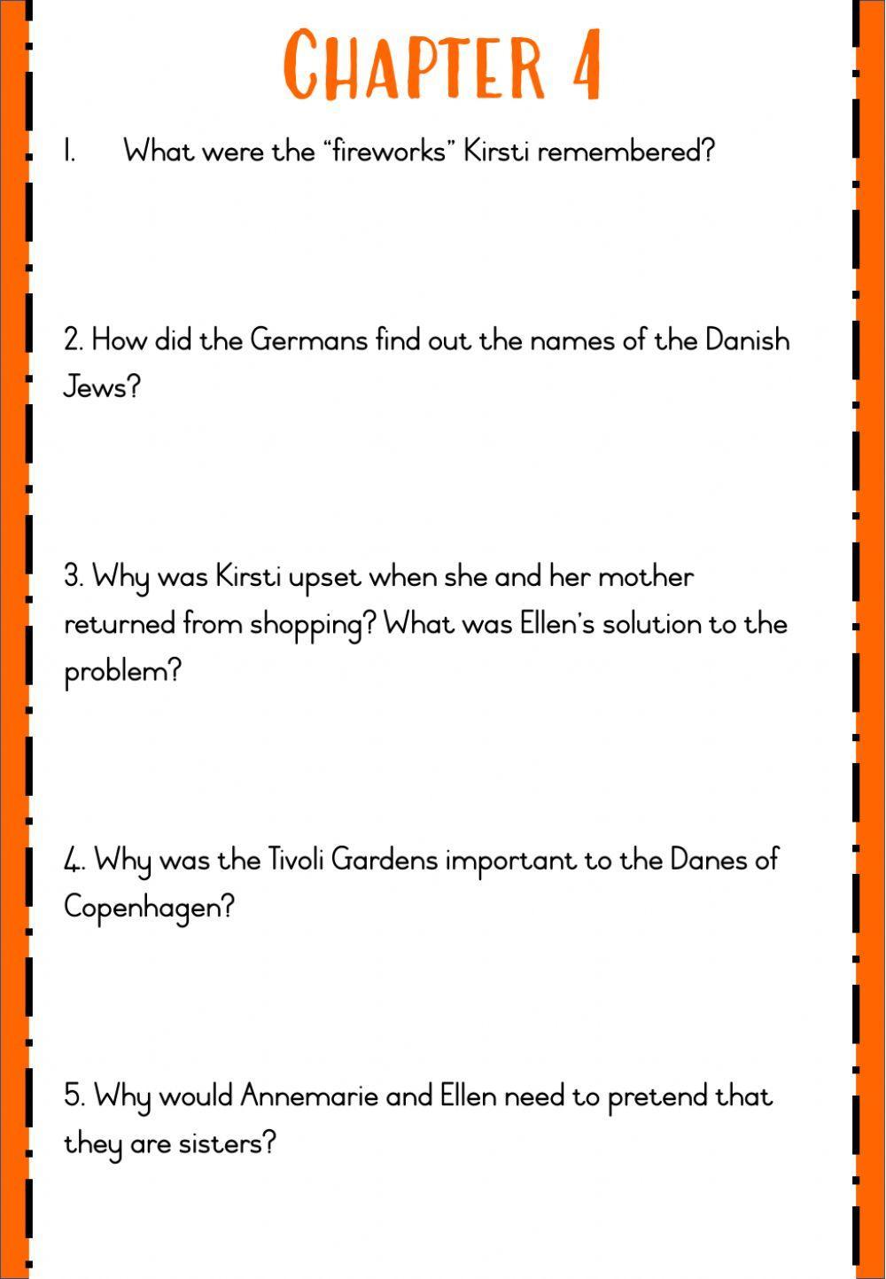 Week 22 - Literature - Number the Stars