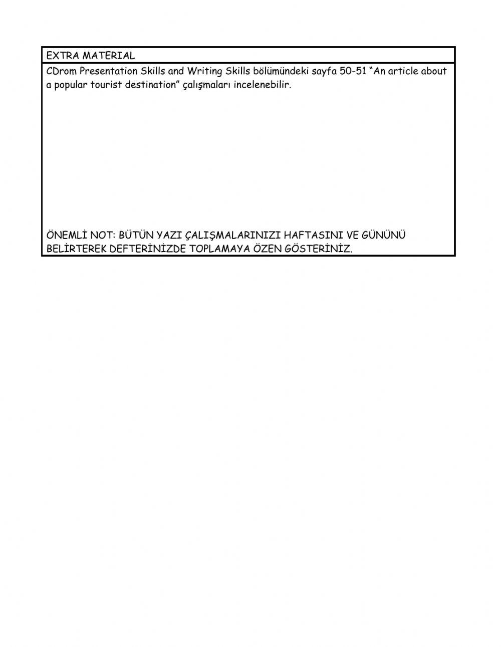 Level 5 weekly plan 7