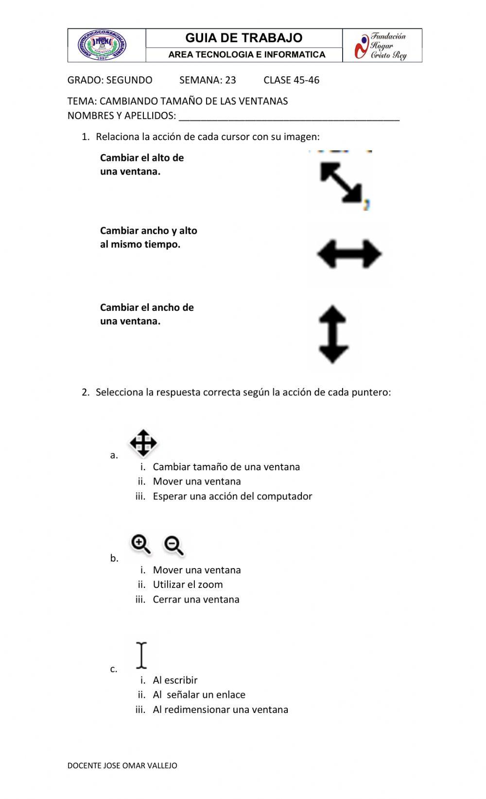 Cambiar tamaño de la ventanas