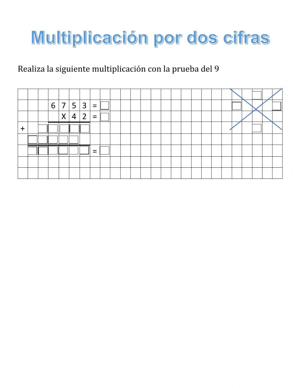 Prueba del 9 de la multiplicación