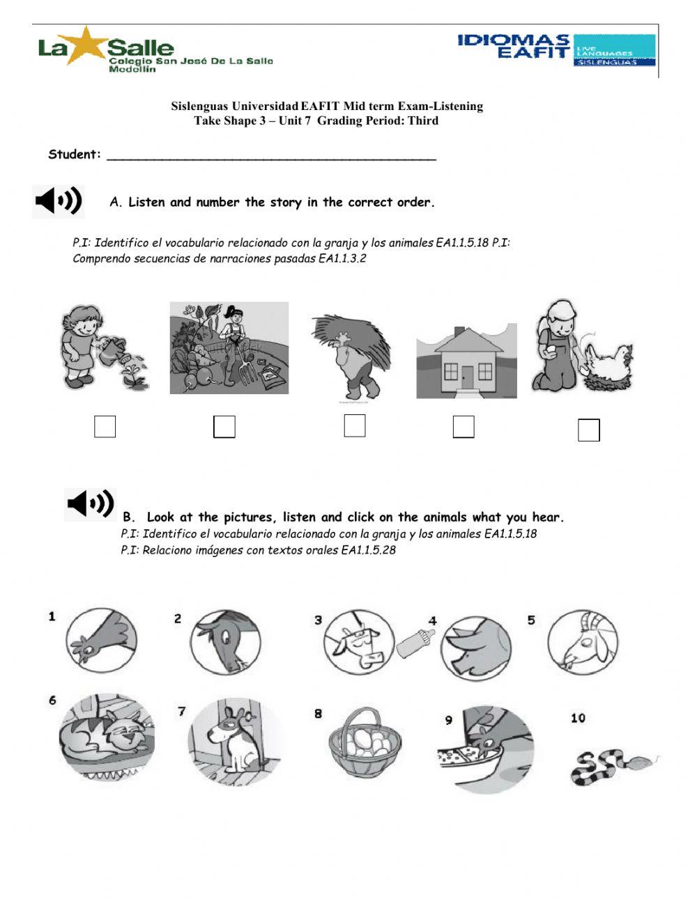 Mid term Exam-Listening