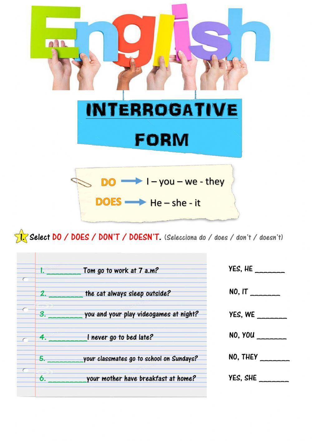 Present simple interrogative