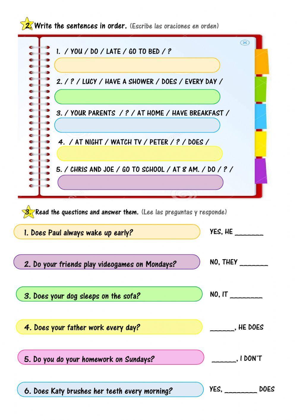 Present simple interrogative