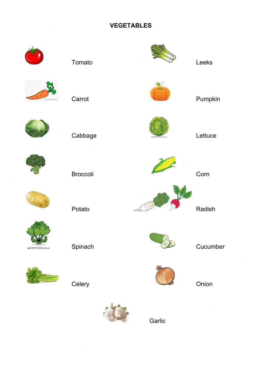 Vegetables pronunciation