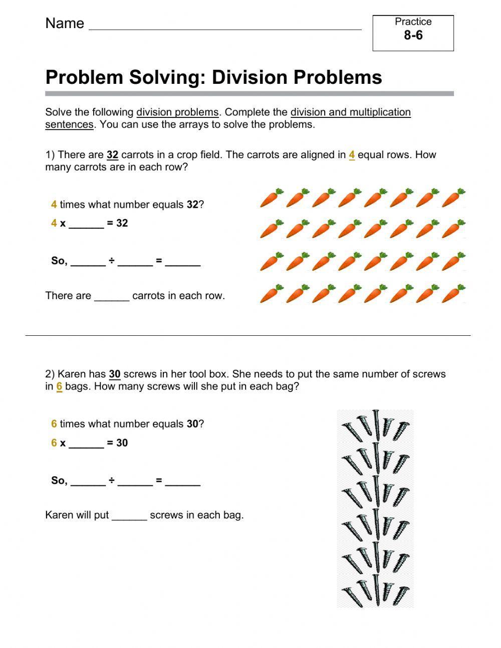 Problem Solving with Division