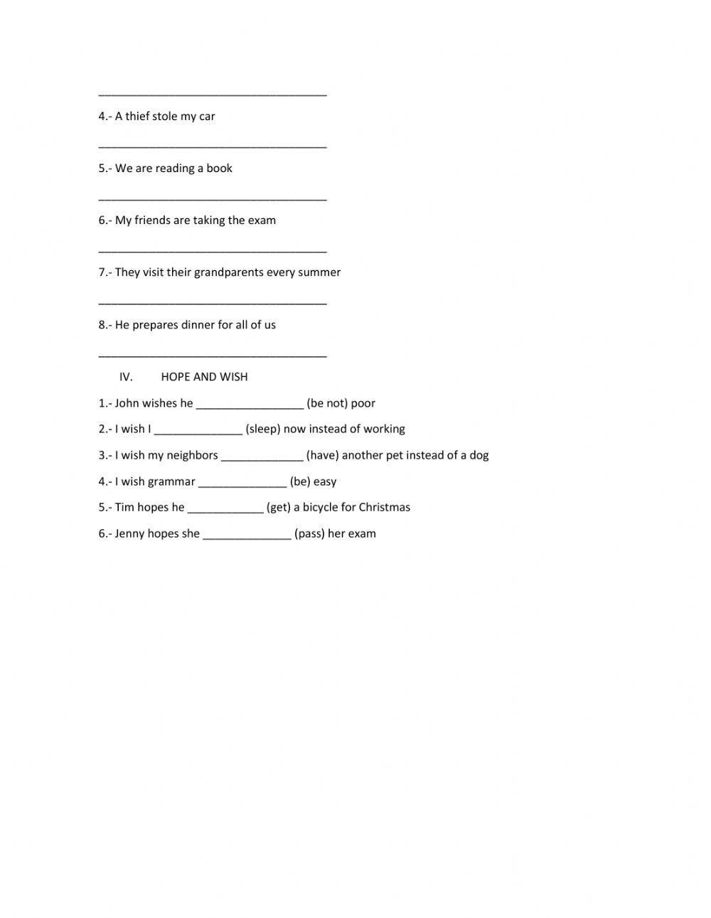 Exam for basic intermediate