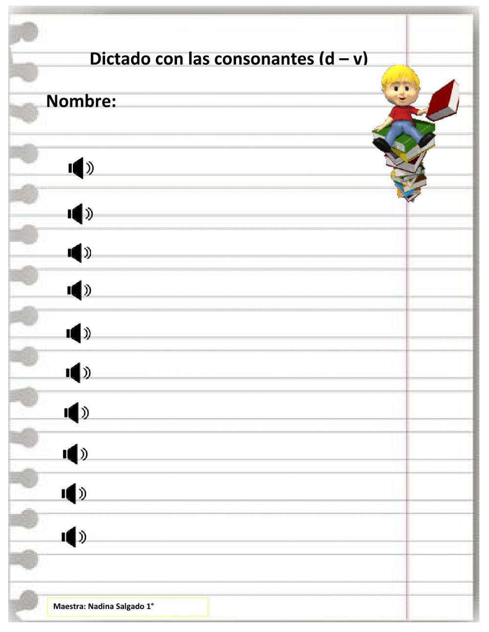 Consonante d - v