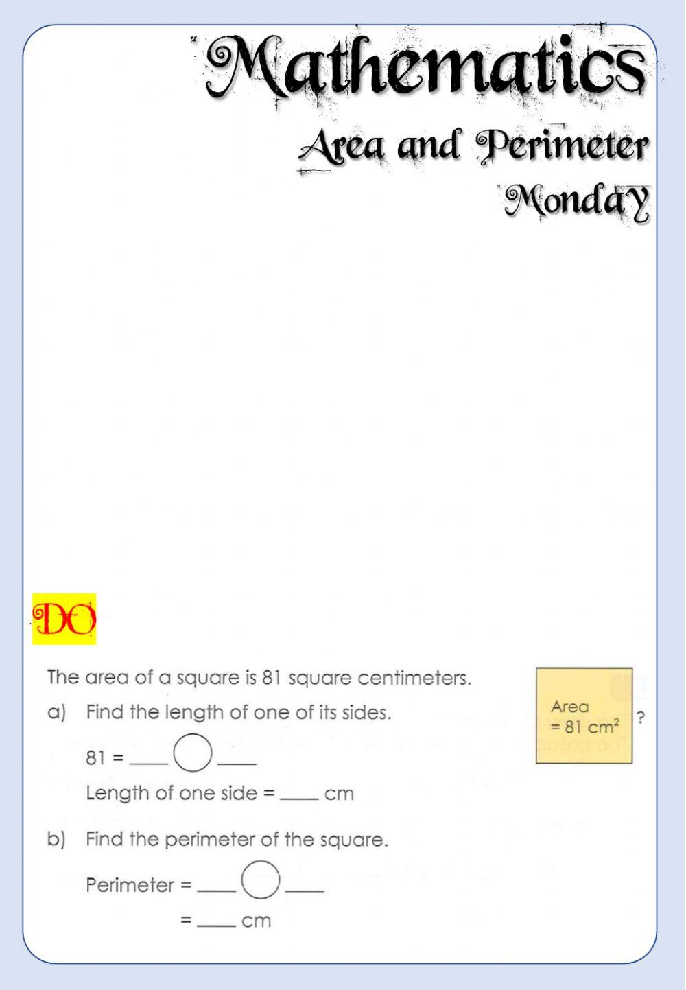 Week 23 - Mathematics - Monday 6