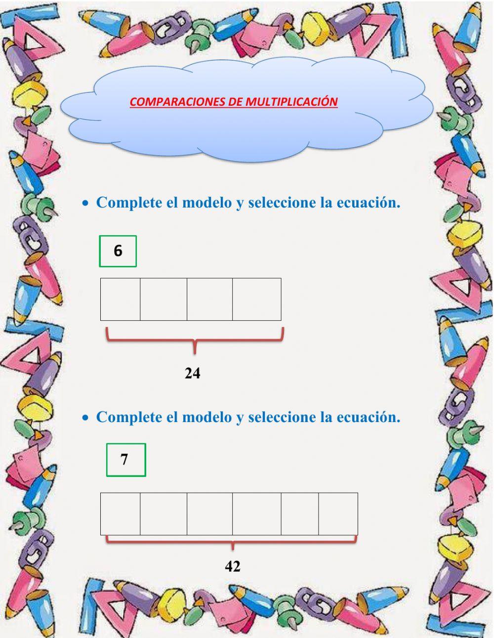 Comparación de multiplicaciones