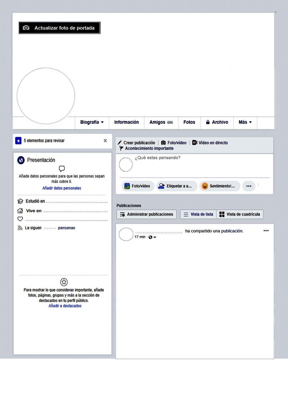 Facebook para completar