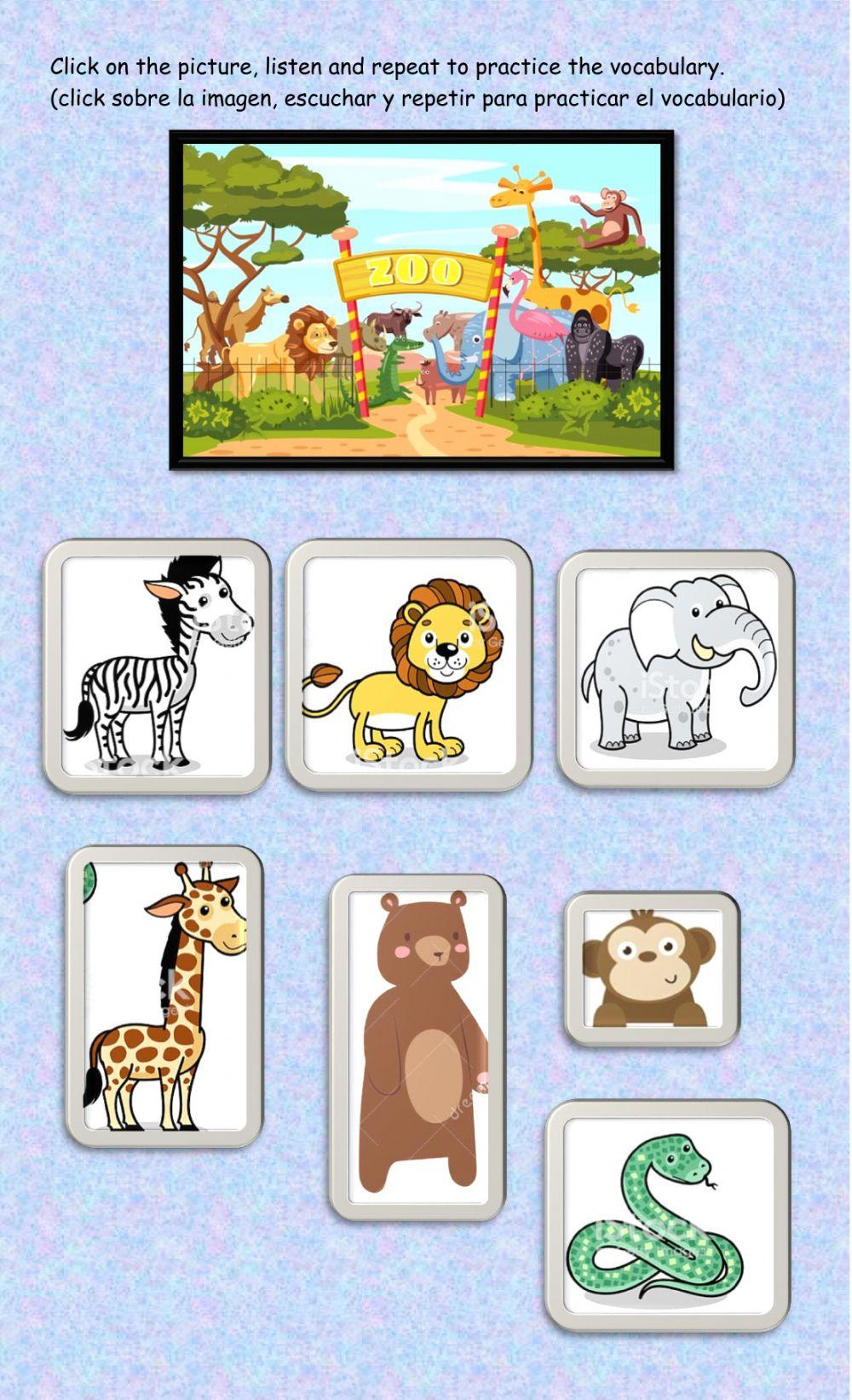 Zoo Animals. Kínder