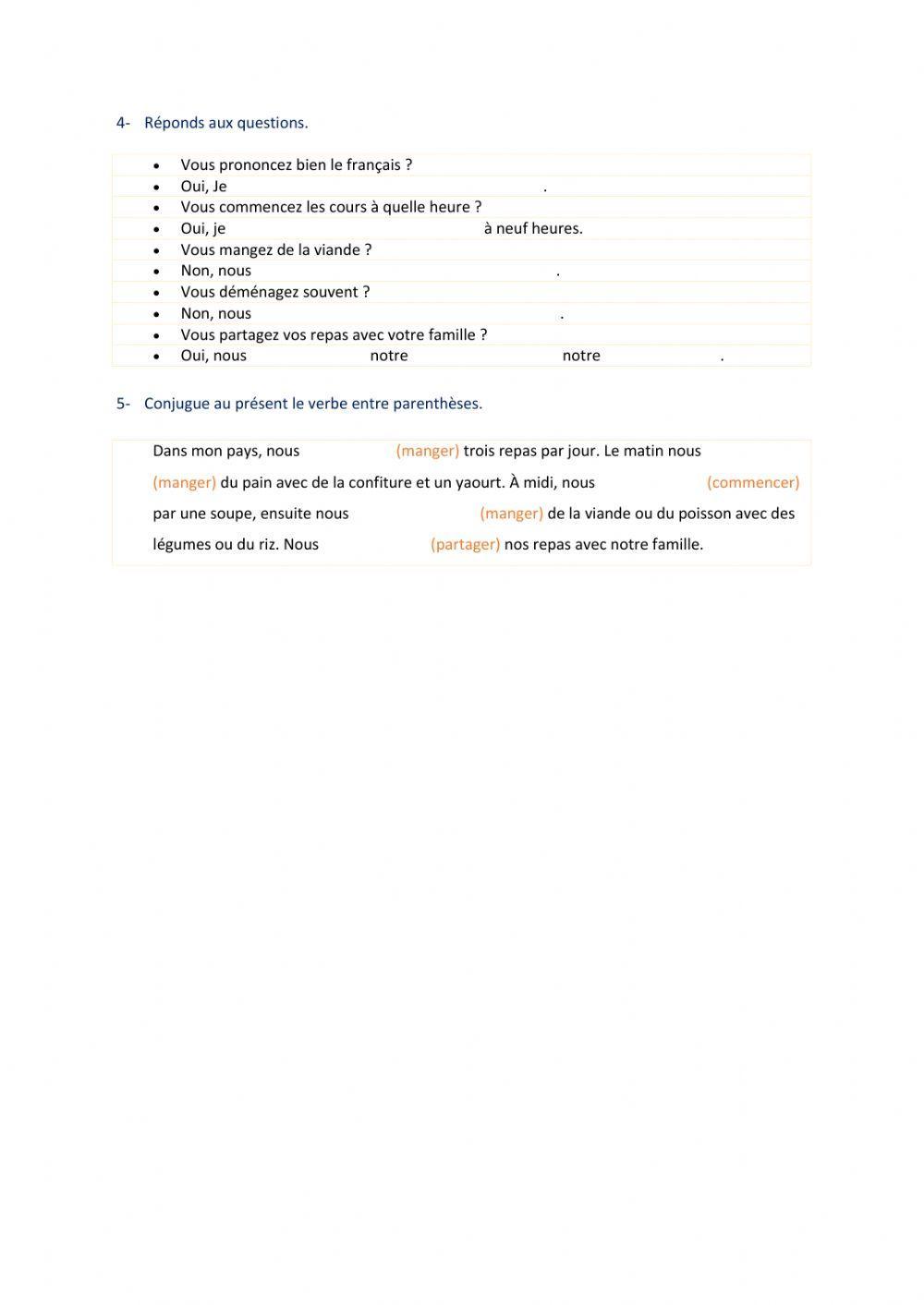 LEÇON 11 : Les verbes en -cer et -ger.