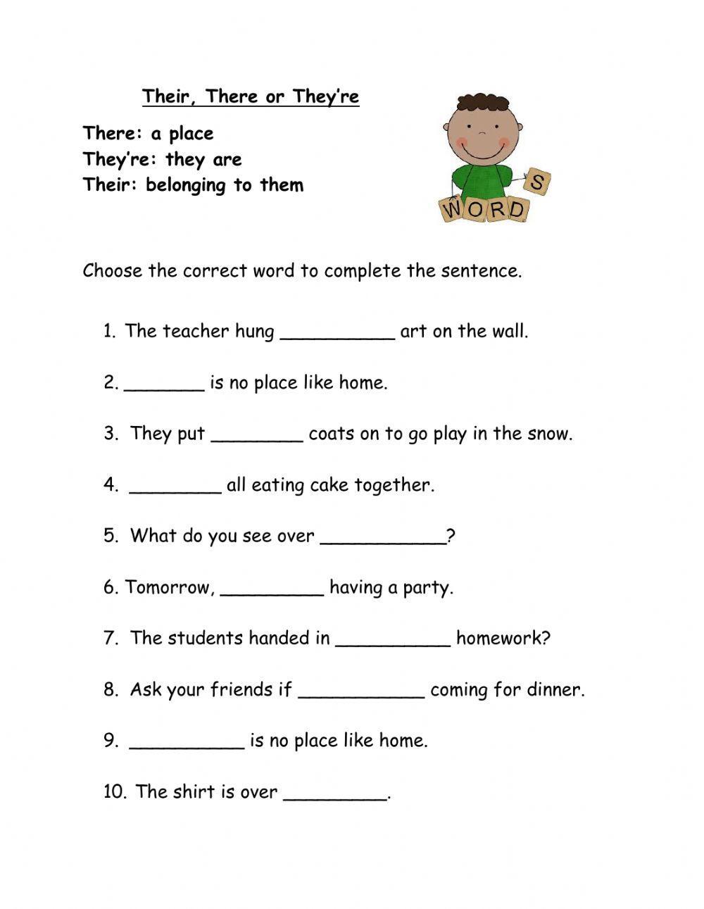 There Their Or They re Worksheet Live Worksheets there-their-or-they-re-worksheet-live-worksheets