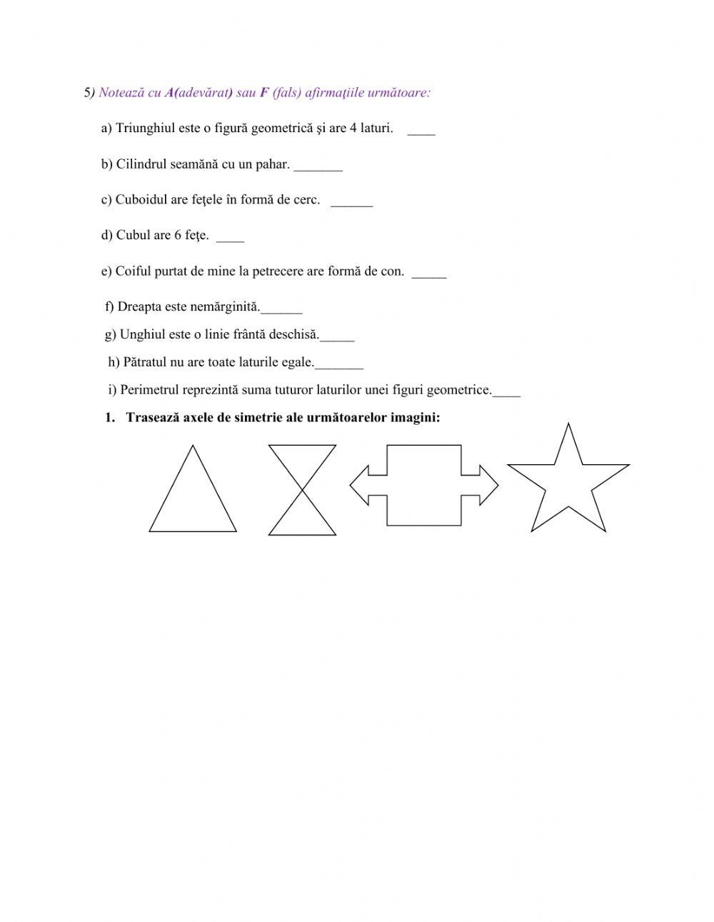 Figuri și corpuri geometrice
