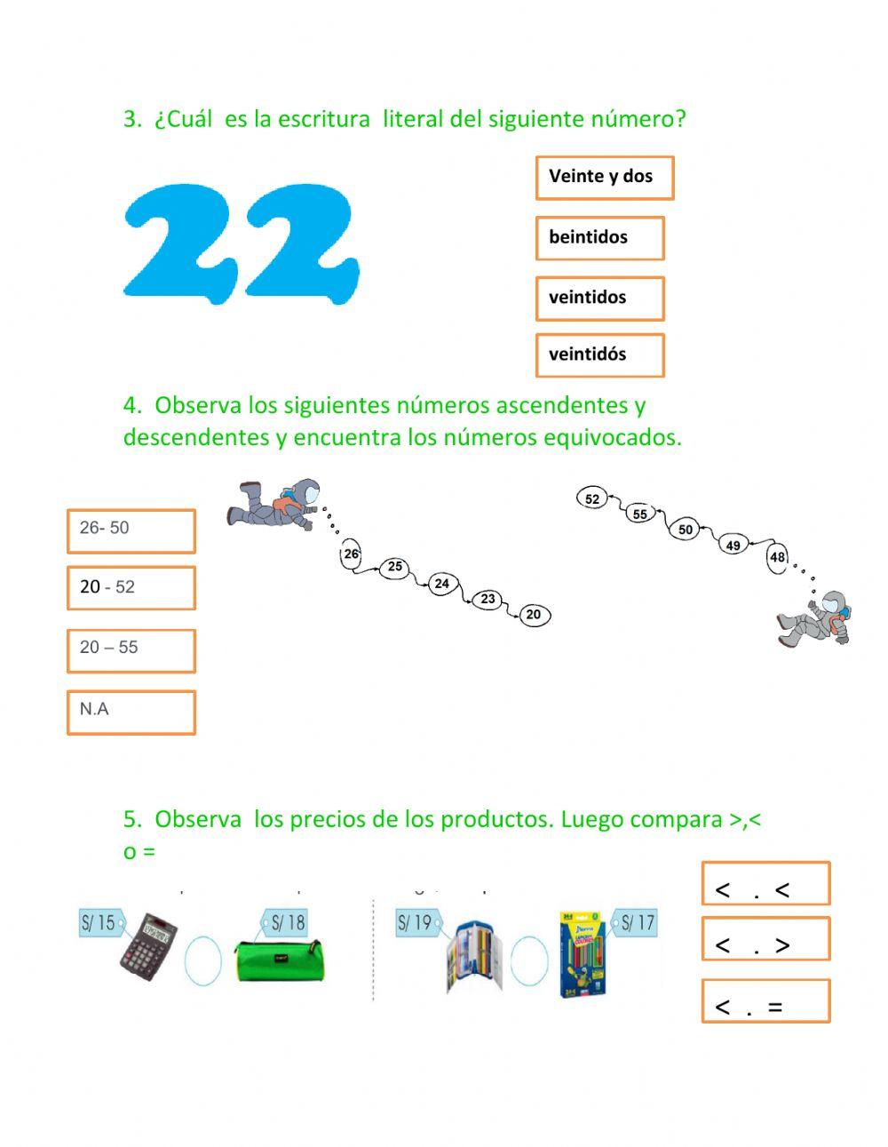 Examen trimestral de aritmética