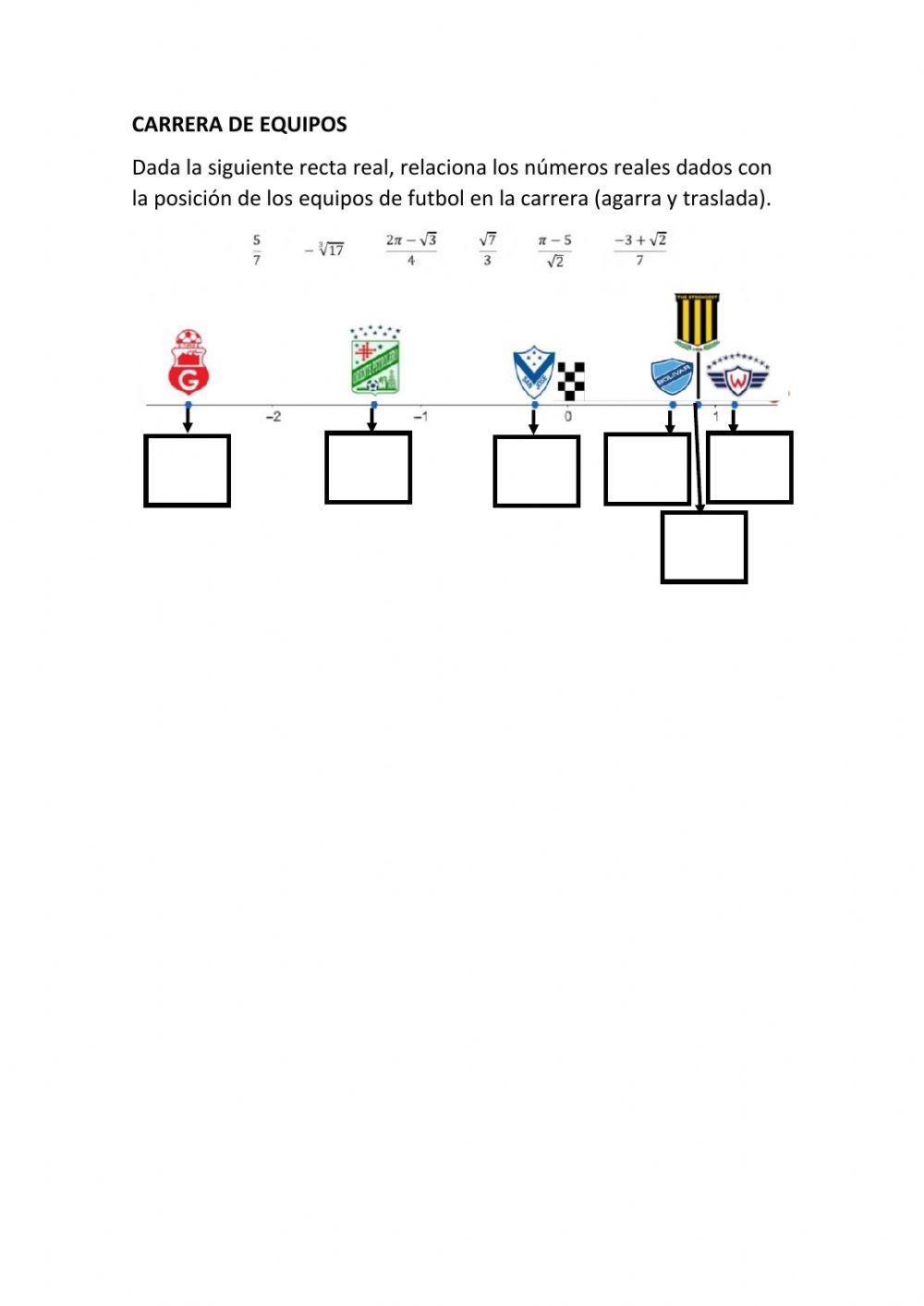 Orden de numeros reales