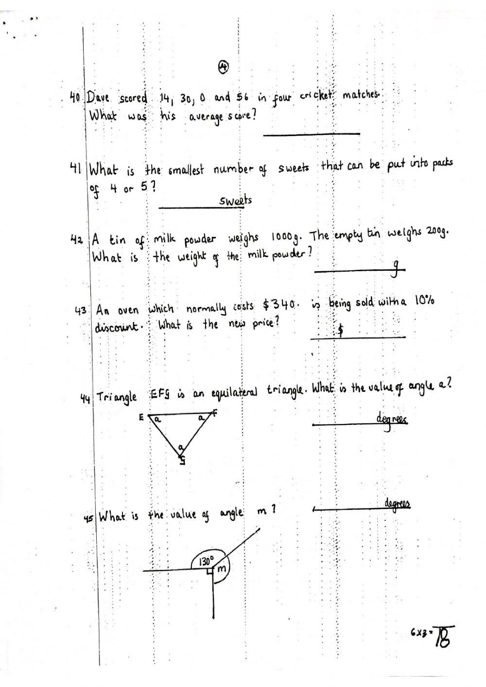 Mathematics Exam 2A