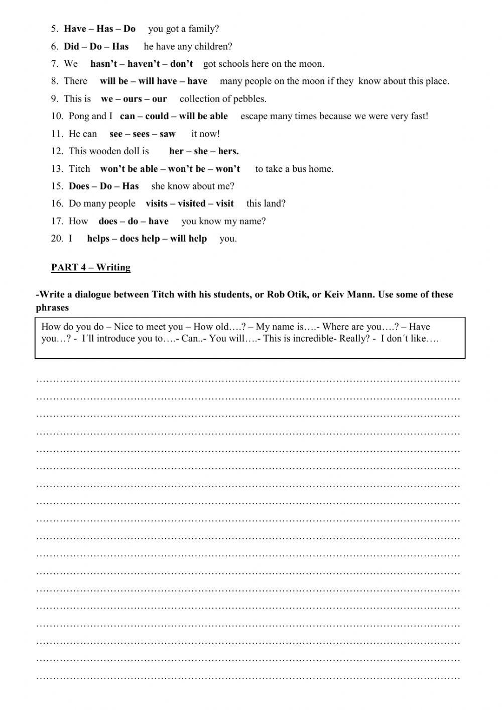 Midterm Exam 2nd Senior