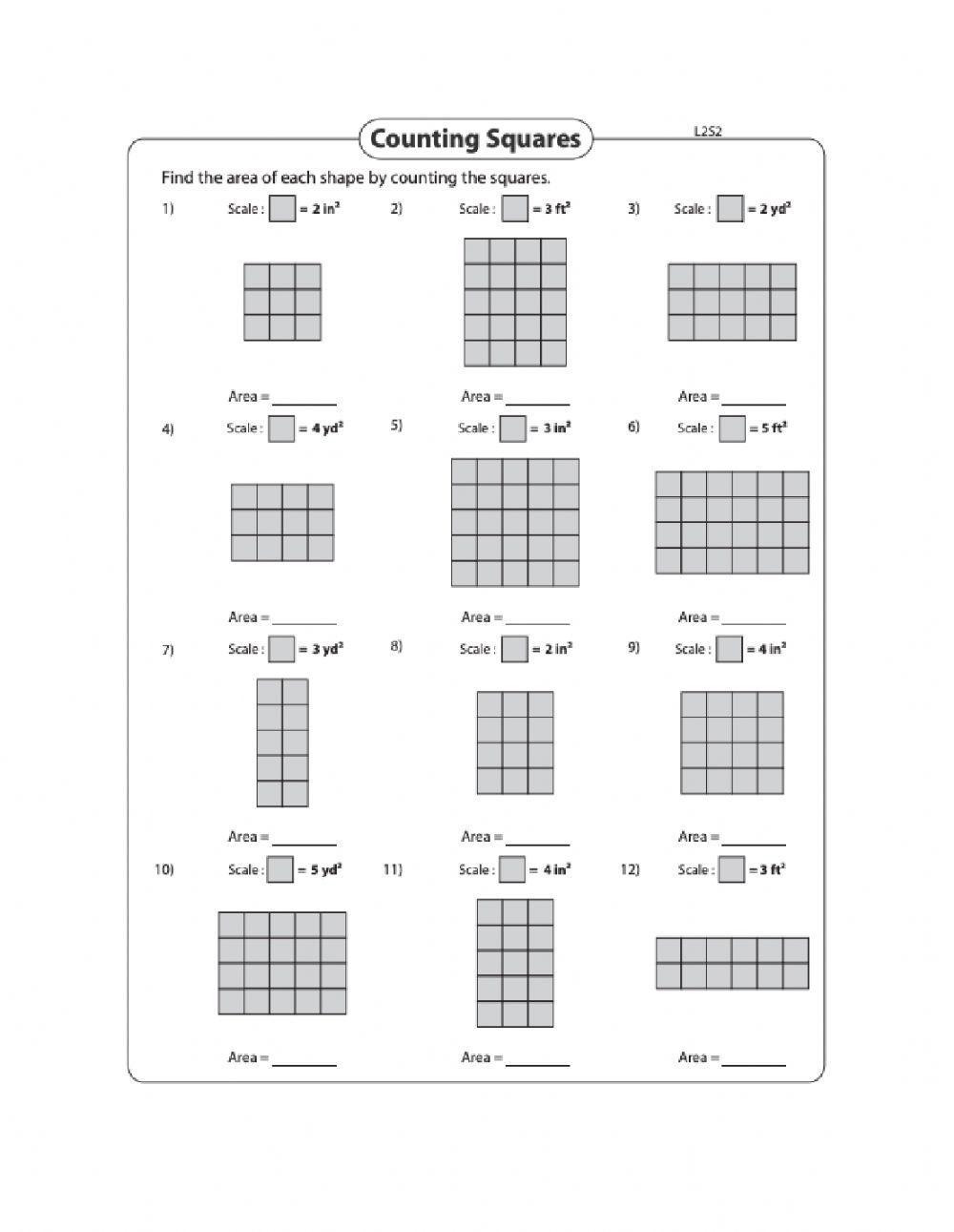 Area - Counting Squares - Day 4 Level 2