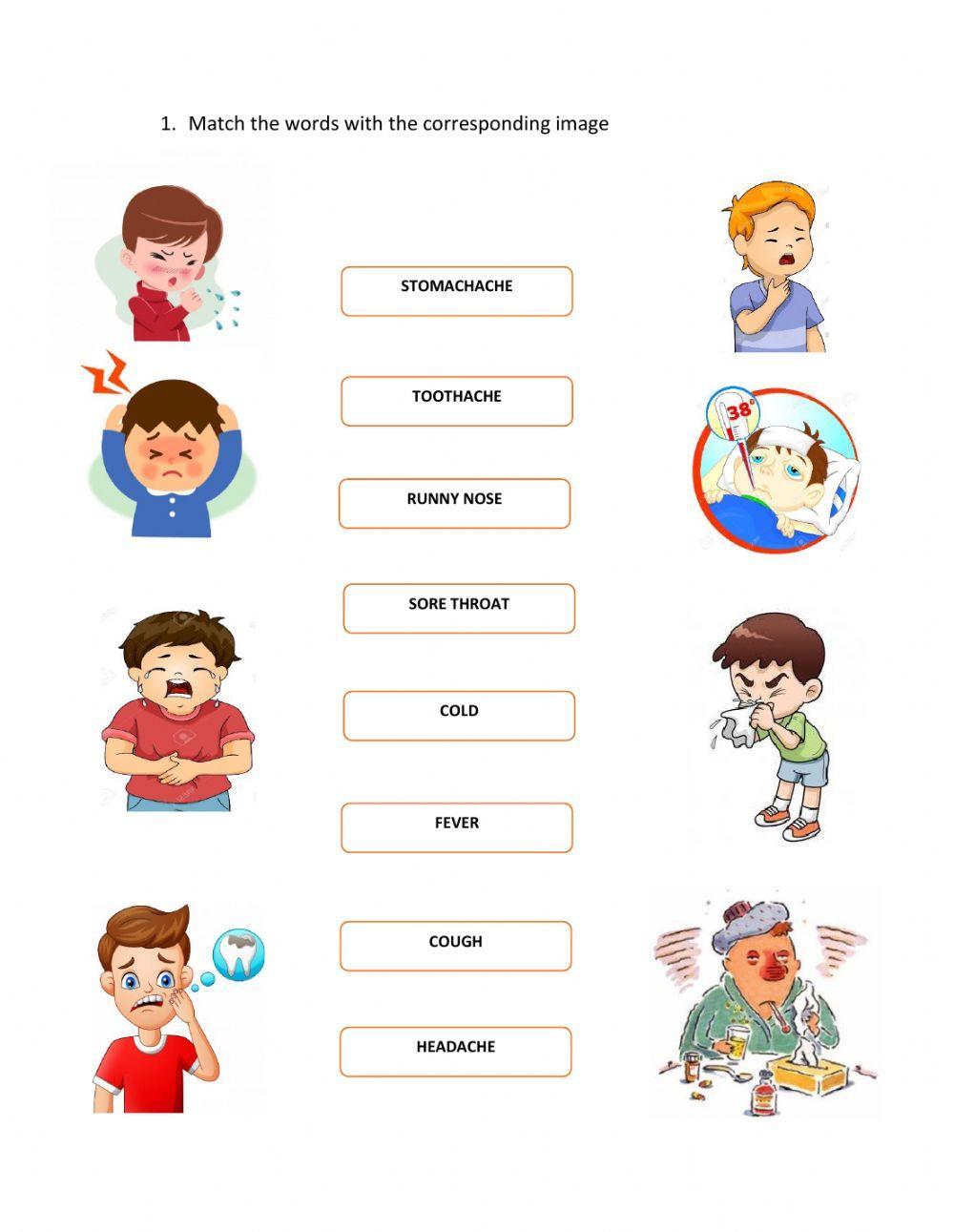 The symptoms of illnesses