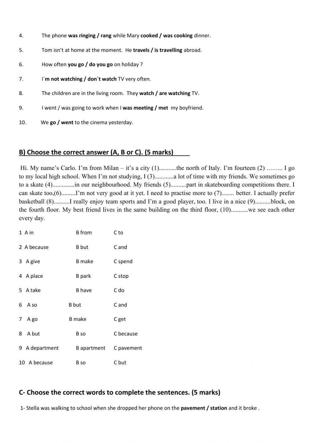Mid Term Test part 2