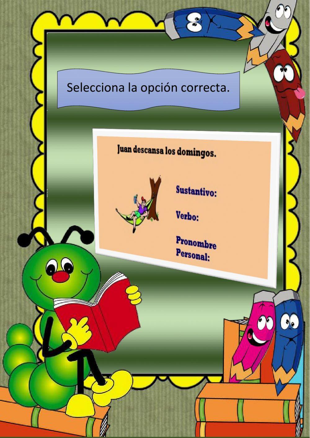 Sustantivos, verbos y pronombres personales