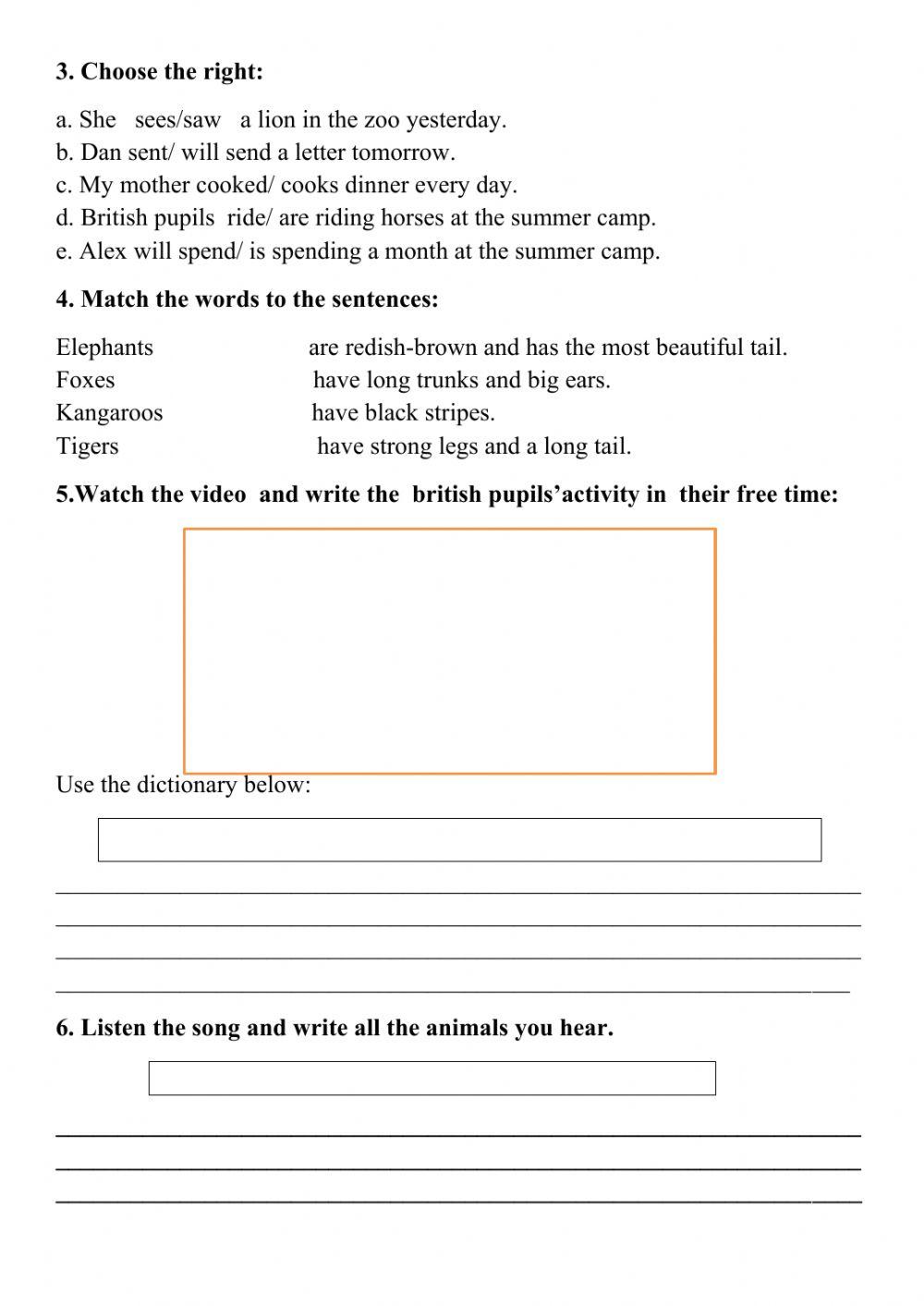 Worksheet