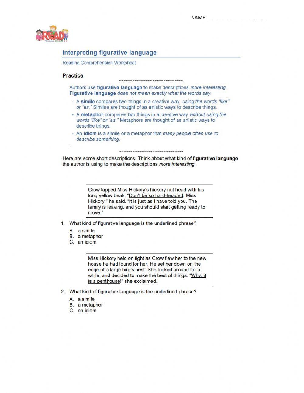 interpreting-figurative-language-worksheet-live-worksheets