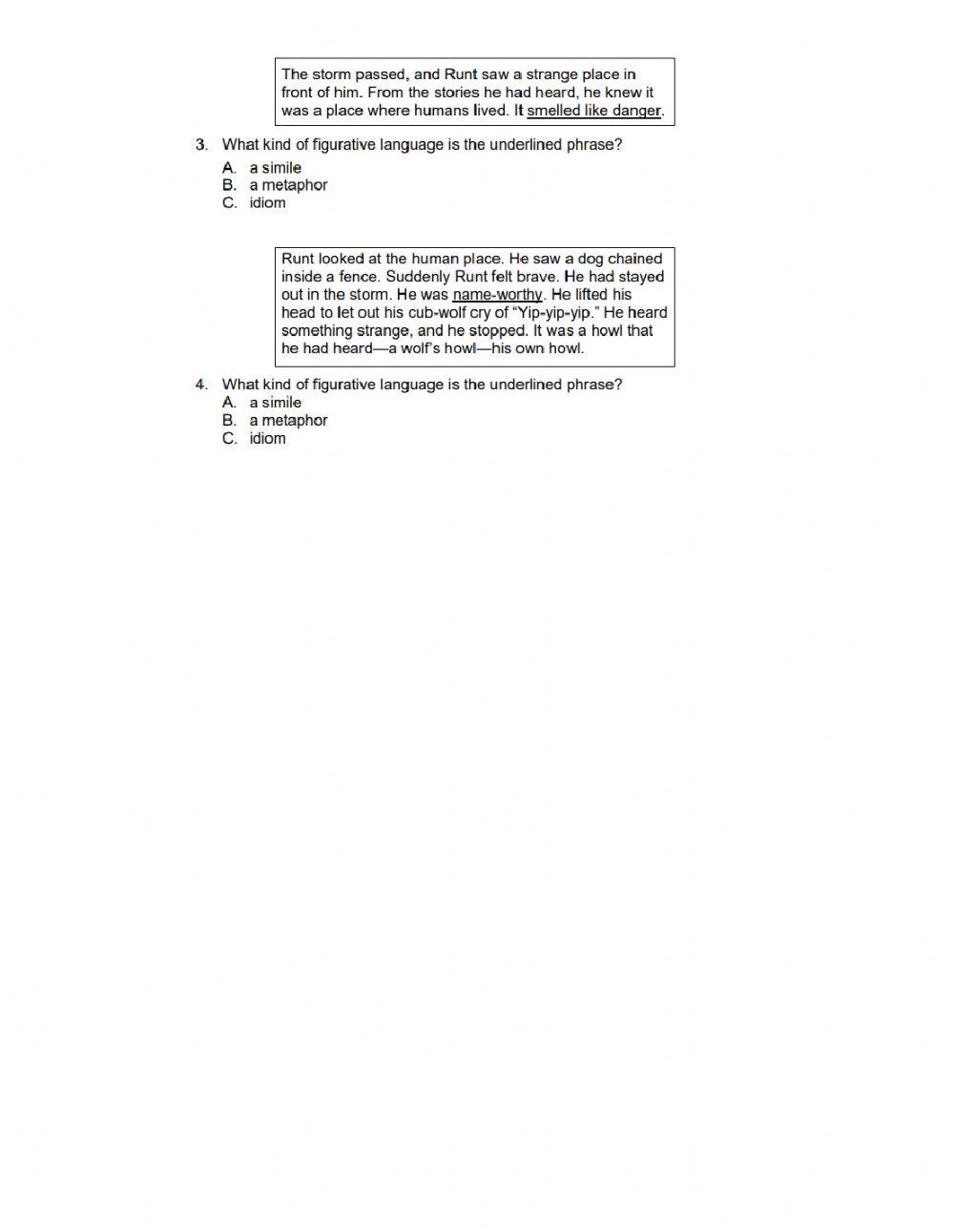 Interpreting Figurative Language