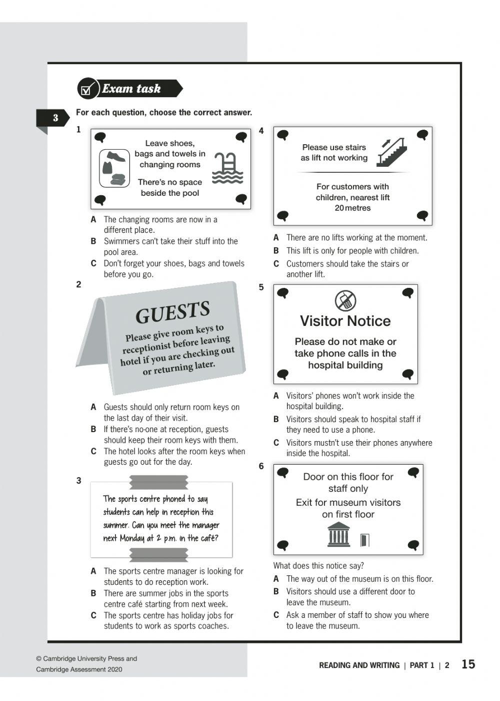 Optimise A2 UNIT TEST 8 READING