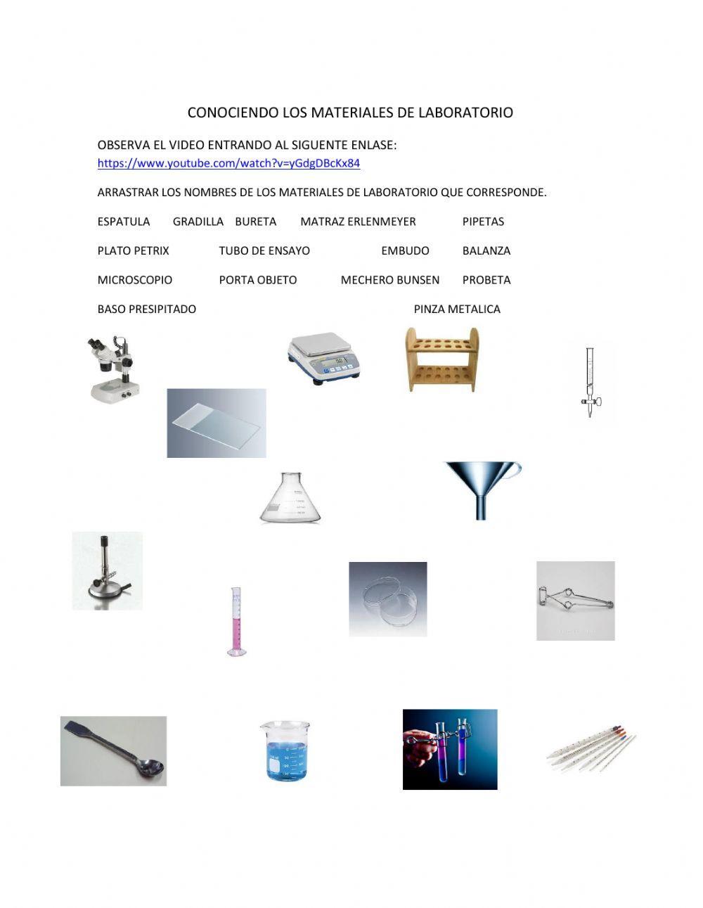 Conociendo los materiales de laboratorio