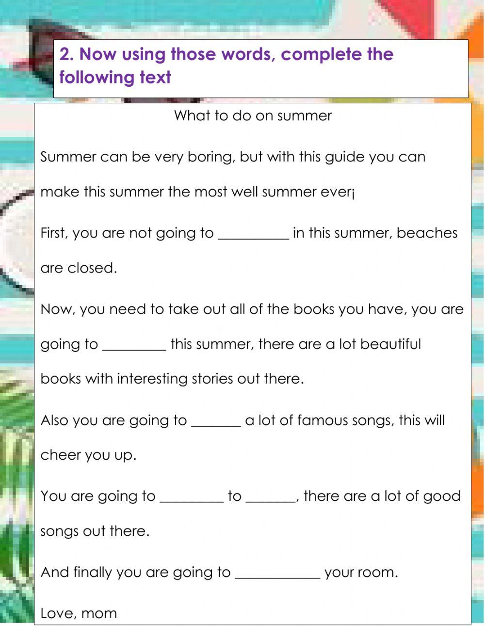WHat to do on Summer