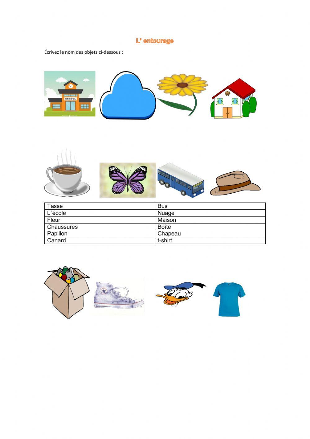 Les couleurs et les objets