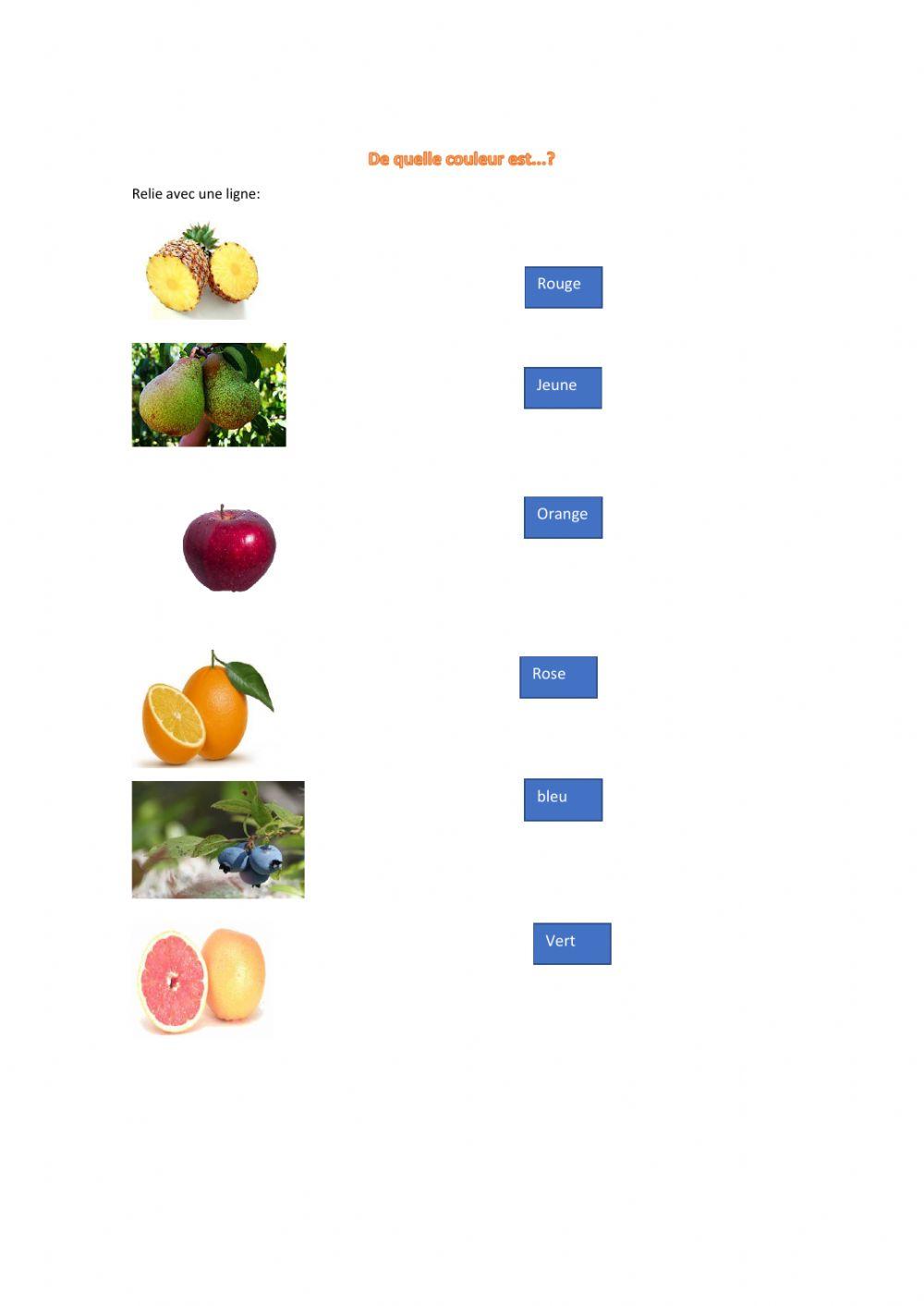 Les couleurs et les objets