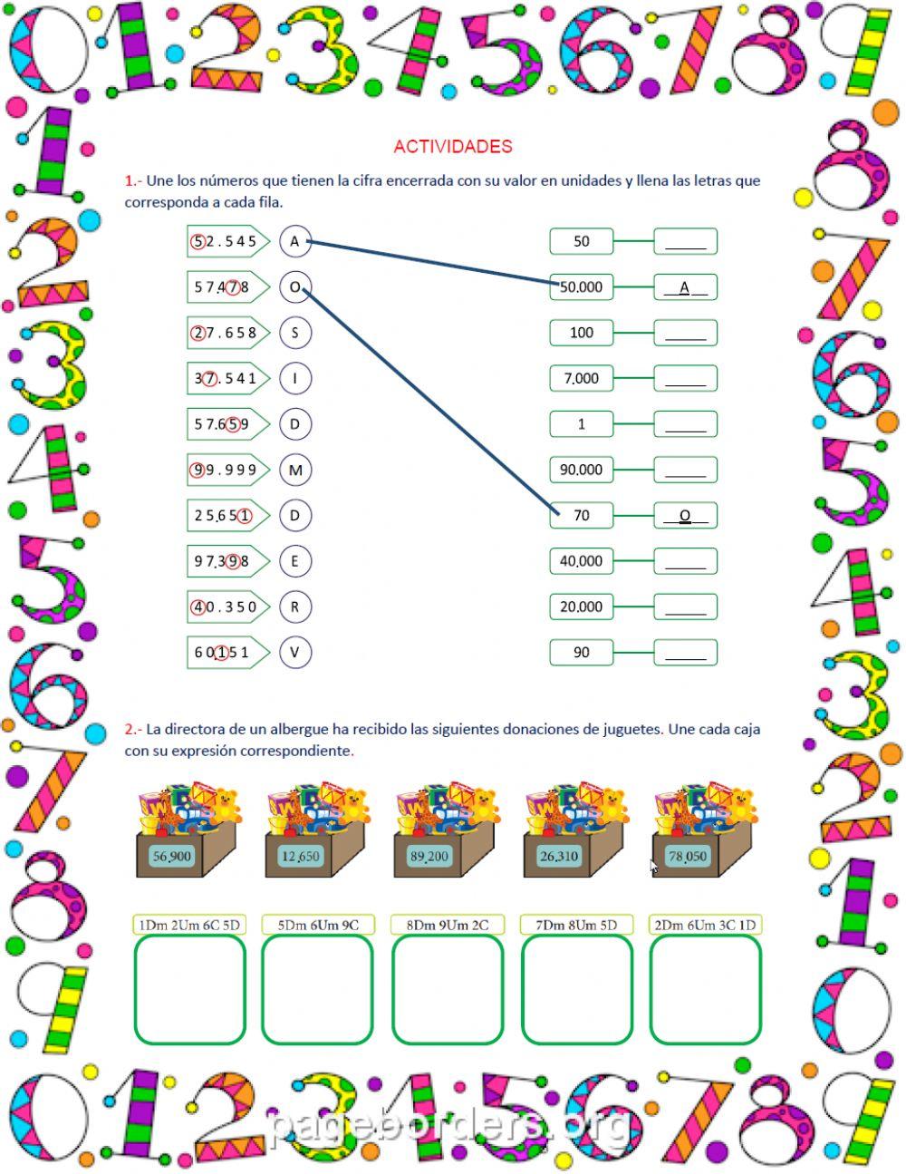 Números hasta decenas de millar