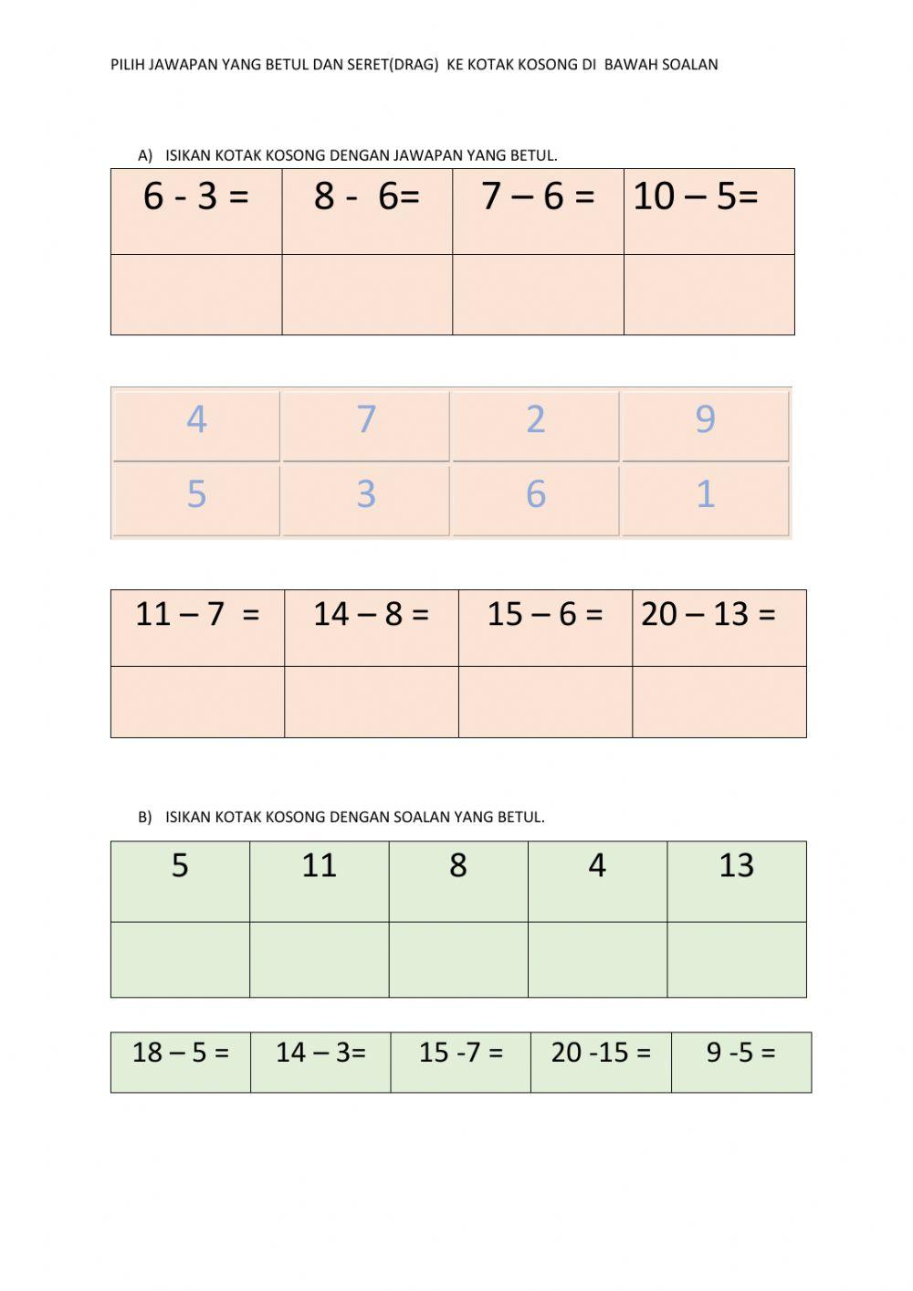 Operasi tolak tahun 1