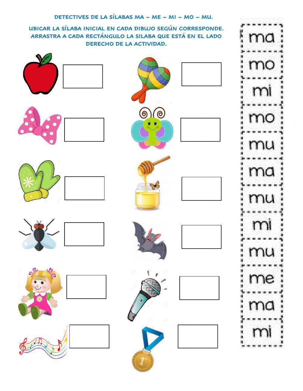 Detective de silabas con m