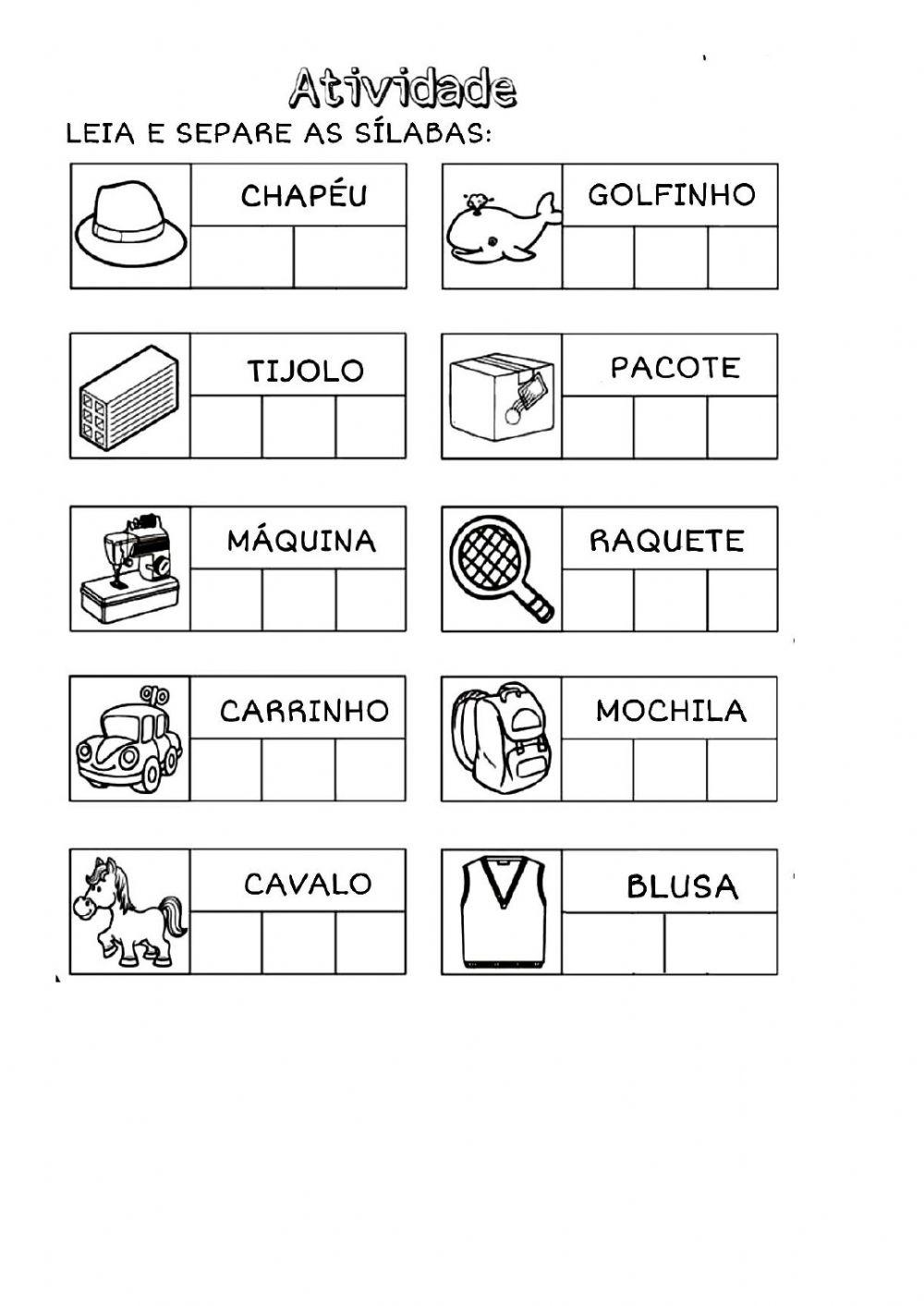 Separação silábica
