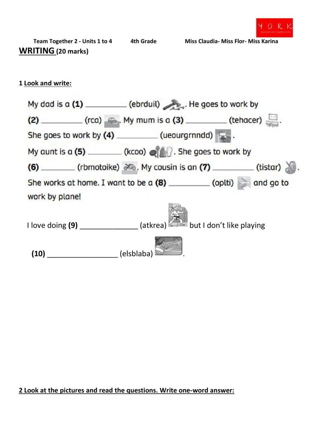 Team Together 2 - MID YEAR EXAM