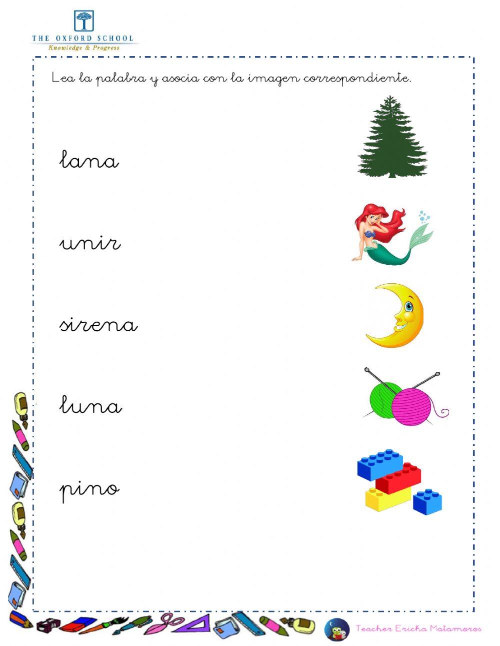 Palabras con sílabas na ne ni no nu