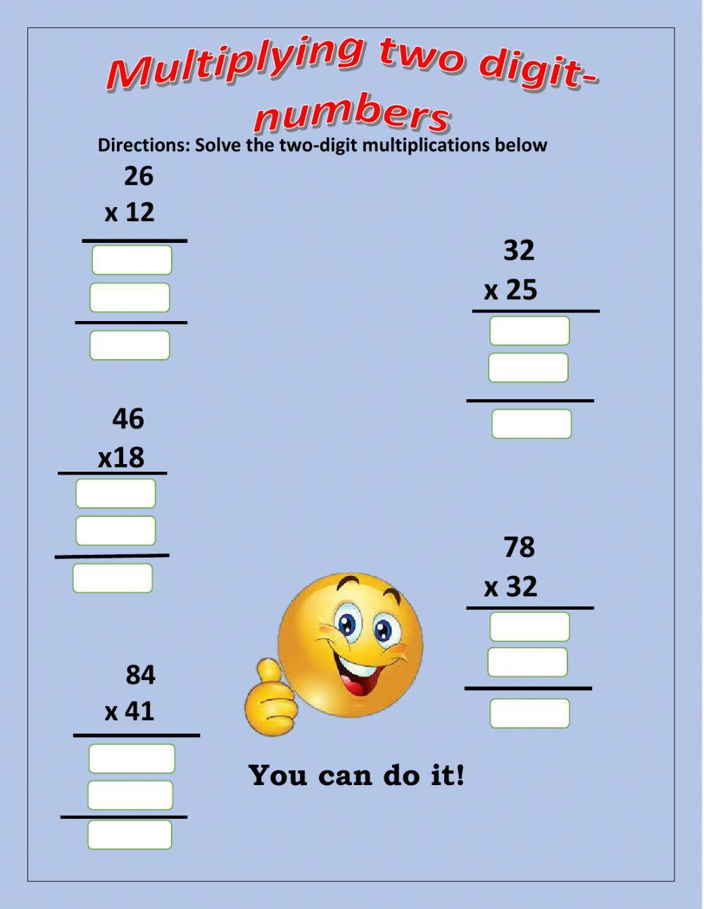 Multiplying Two-digit numbers
