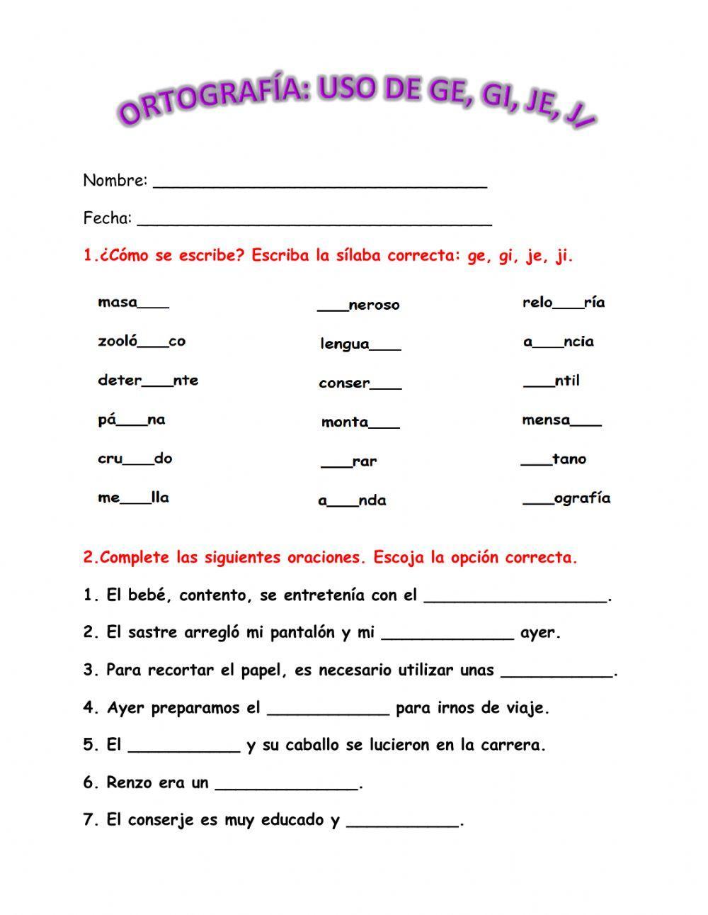 297050 Ortografía: uso de ge gi je ji evealv91