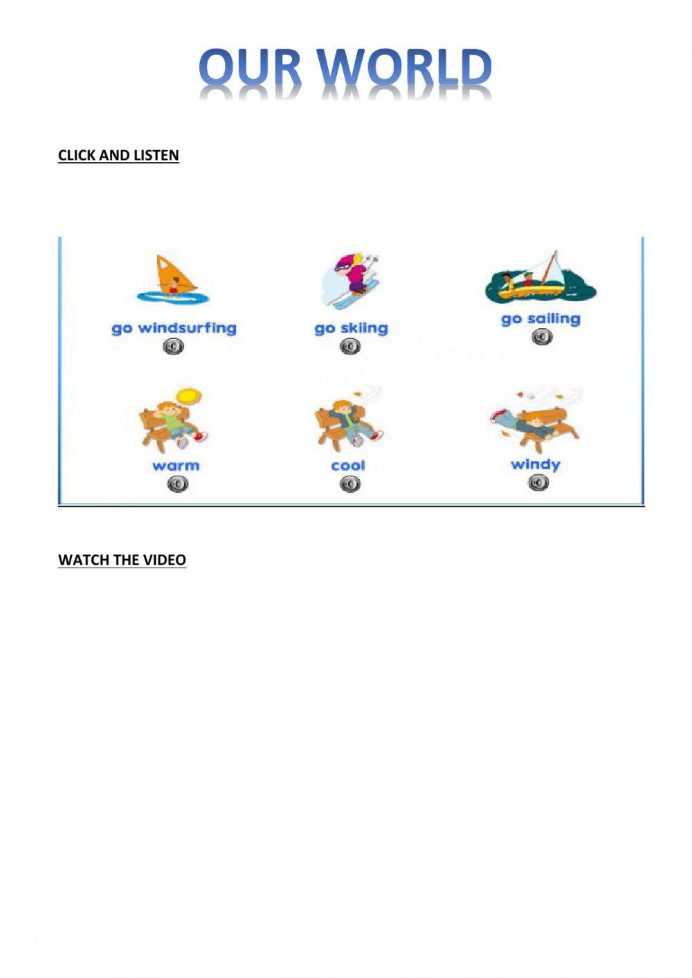 Our world- yr 3 7-7-2020