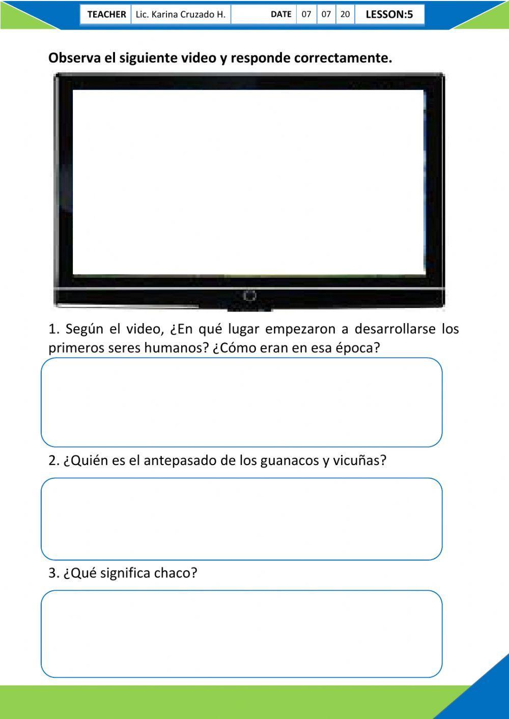 Eval.Primeros Pobladores Peruanos