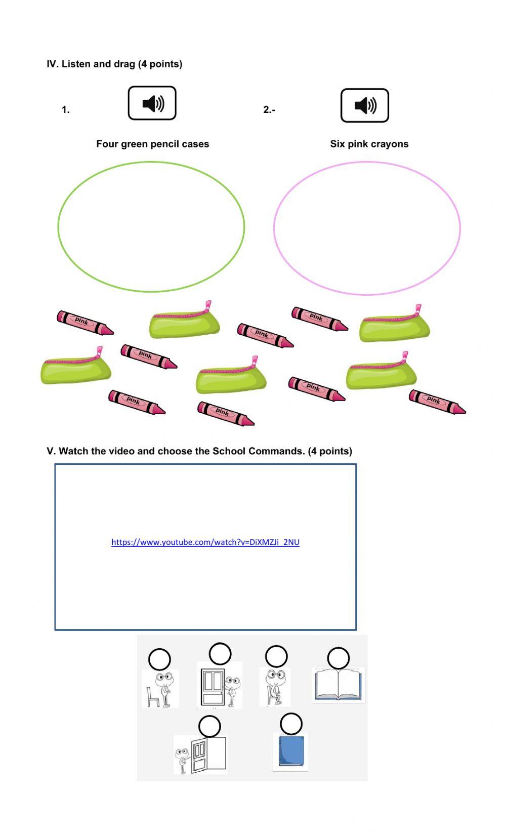 English test 1st grade