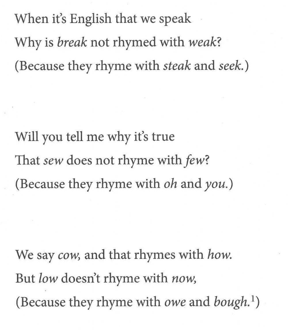 English pronunication poem