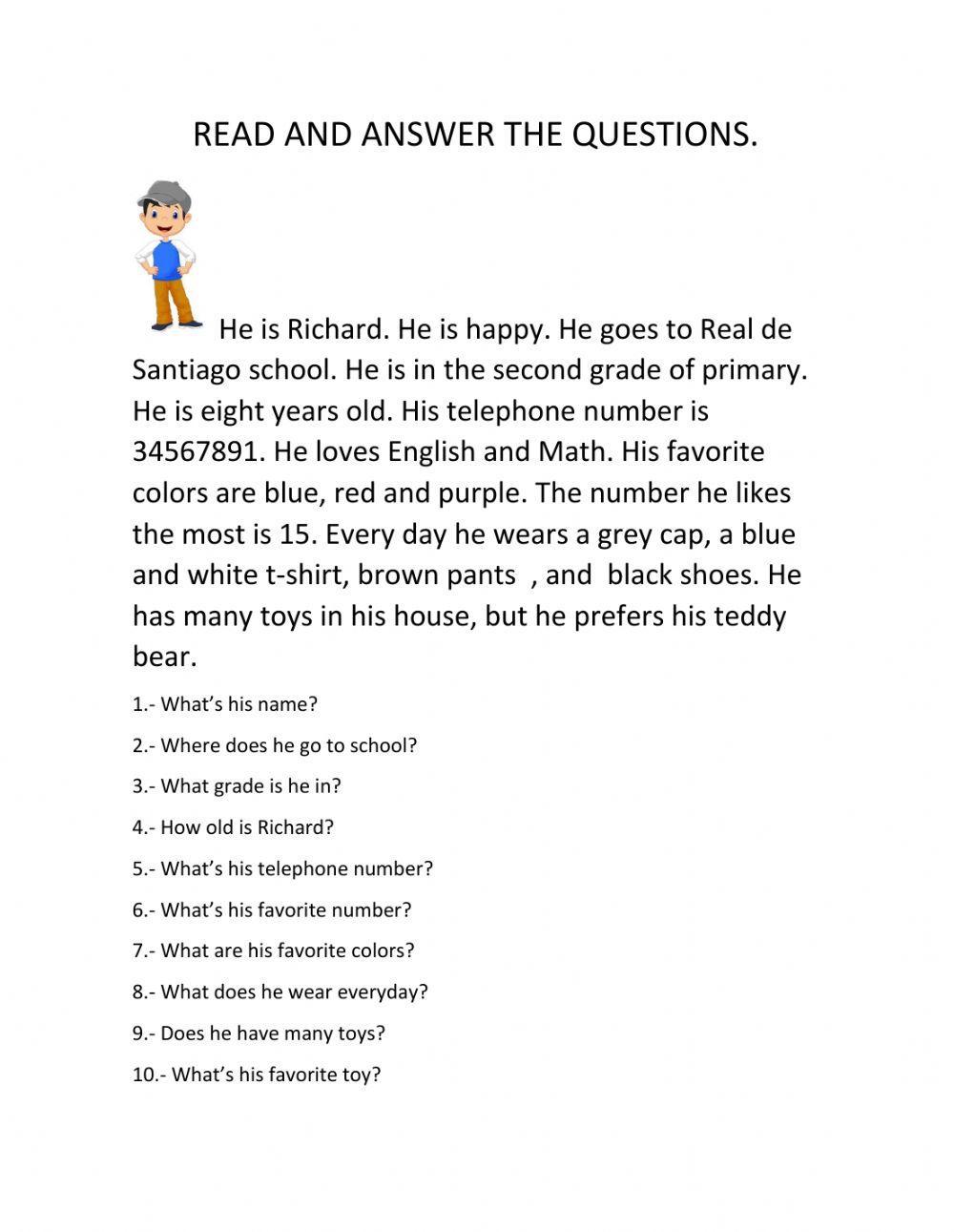 Reading  He is my friend