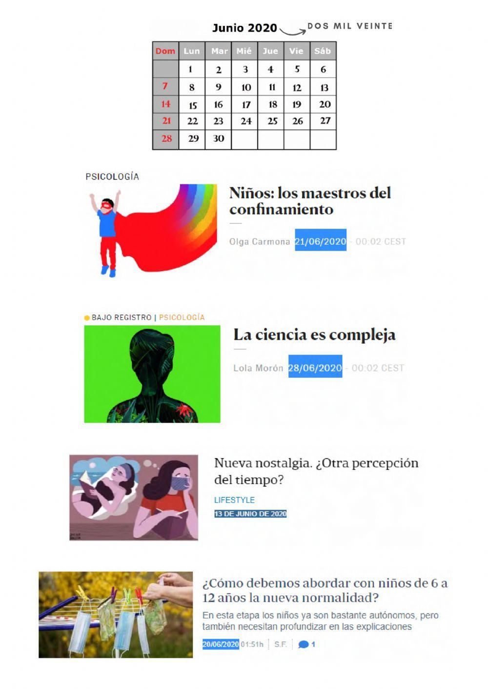 El verbo ser, el verbo gustar, los artículos...