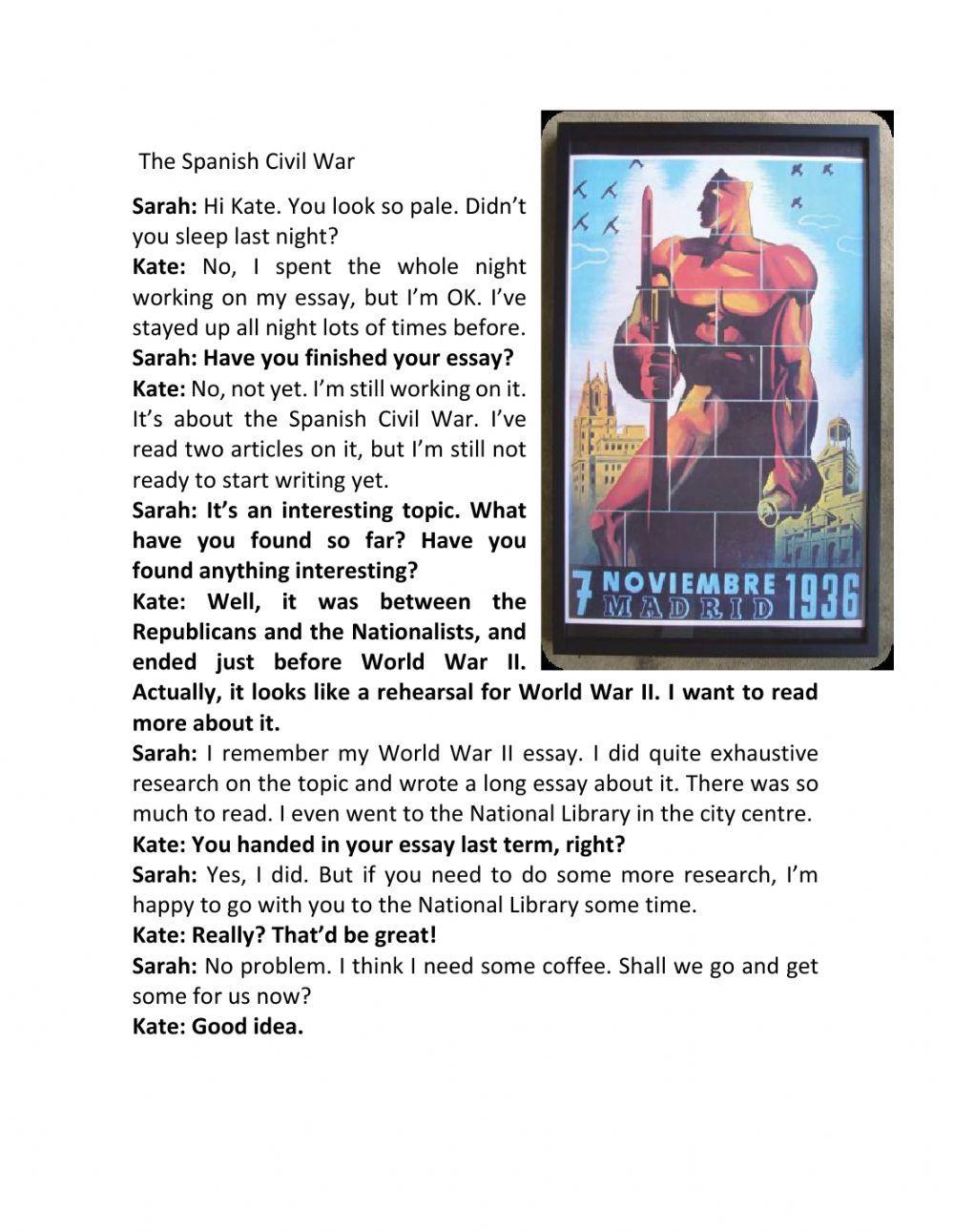 Civir war : reading exercise