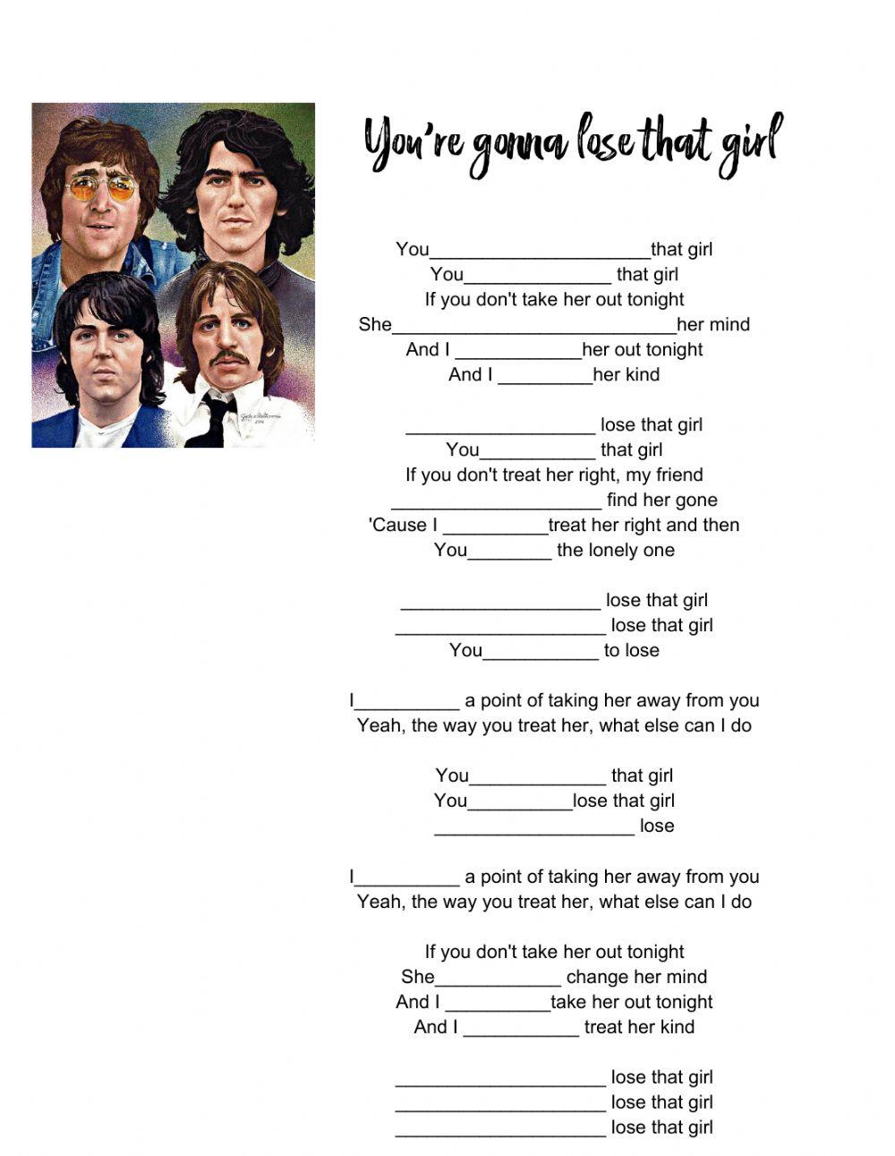 You're gonna lose that girl - Beatles